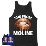 She From Moline Illinois T-Shirt Black Lives Matter Sexy Lips Girl Shirt