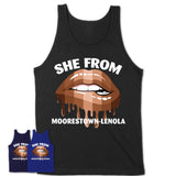 She From Moorestown-Lenola New Jersey T-Shirt Black Lives Matter Sexy Lips Girl Shirt