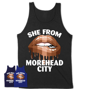 She From Morehead City North Carolina T-Shirt Black Lives Matter Sexy Lips Girl Shirt