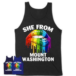 She From Mount Washington Kentucky T-Shirt LGBT Pride Sexy Lips Gift Shirt
