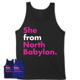 She From North Babylon Shirt New York State Birthday Gift For Her
