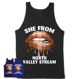 She From North Valley Stream New York T-Shirt Black Lives Matter Sexy Lips Girl Shirt