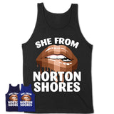 She From Norton Shores Michigan T-Shirt Black Lives Matter Sexy Lips Girl Shirt