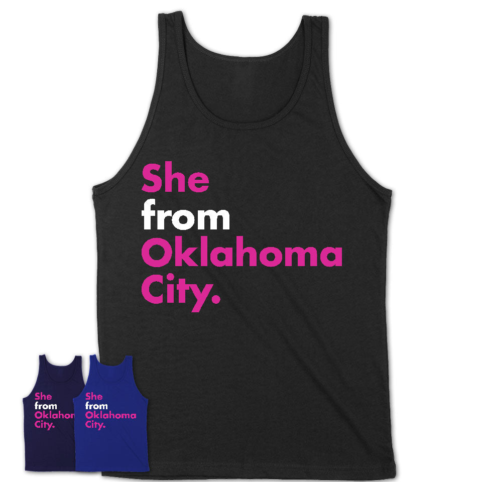She From Oklahoma City Shirt Oklahoma State Birthday Gift For Her