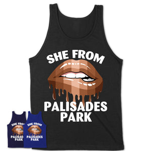 She From Palisades Park New Jersey T-Shirt Black Lives Matter Sexy Lips Girl Shirt