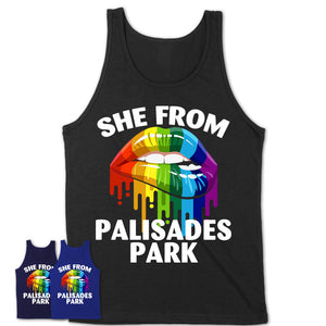 She From Palisades Park New Jersey T-Shirt LGBT Pride Sexy Lips Gift Shirt