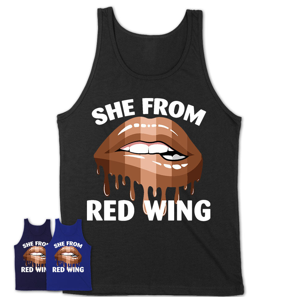 She From Red Wing Minnesota T-Shirt Black Lives Matter Sexy Lips Girl Shirt