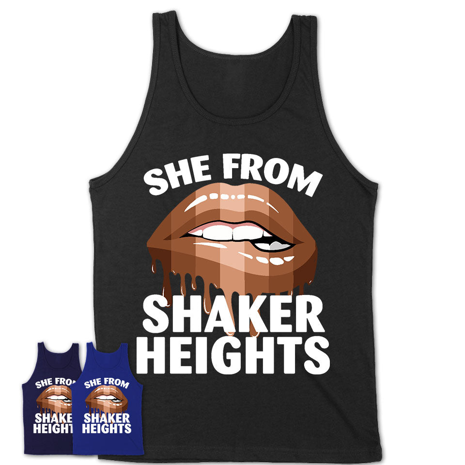 She From Shaker Heights Ohio T-Shirt Black Lives Matter Sexy Lips Girl Shirt