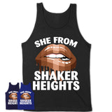 She From Shaker Heights Ohio T-Shirt Black Lives Matter Sexy Lips Girl Shirt
