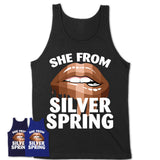 She From Silver Spring Maryland T-Shirt Black Lives Matter Sexy Lips Girl Shirt