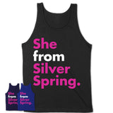 She From Silver Spring Shirt Maryland State Birthday Gift For Her