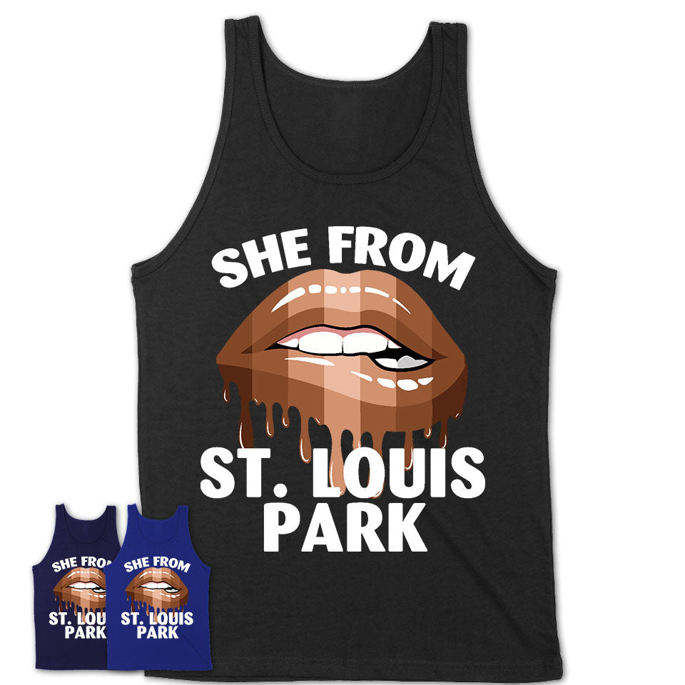 She From St. Louis Park Minnesota T-Shirt Black Lives Matter Sexy Lips Girl Shirt