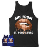 She From St. Petersburg Florida T-Shirt Black Lives Matter Sexy Lips Girl Shirt