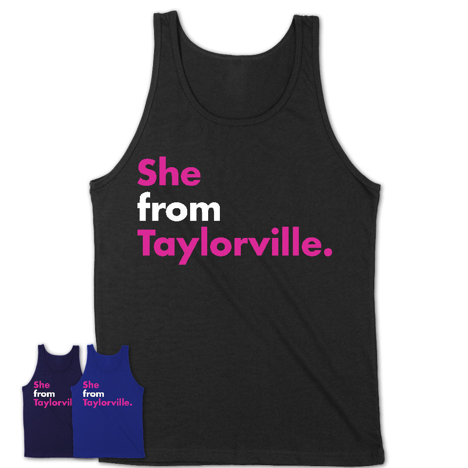 She From Taylorville Shirt Illinois State Birthday Gift For Her