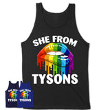 She From Tysons Virginia T-Shirt LGBT Pride Sexy Lips Gift Shirt