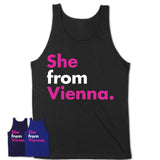 She From Vienna Shirt Virginia State Birthday Gift For Her