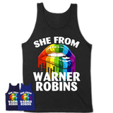 She From Warner Robins Georgia T-Shirt LGBT Pride Sexy Lips Gift Shirt
