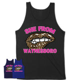 She From Waynesboro Pennsylvania Gift Cheetah Leopard Sexy Lips Shirt
