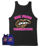She From Weigelstown Pennsylvania Gift Cheetah Leopard Sexy Lips Shirt