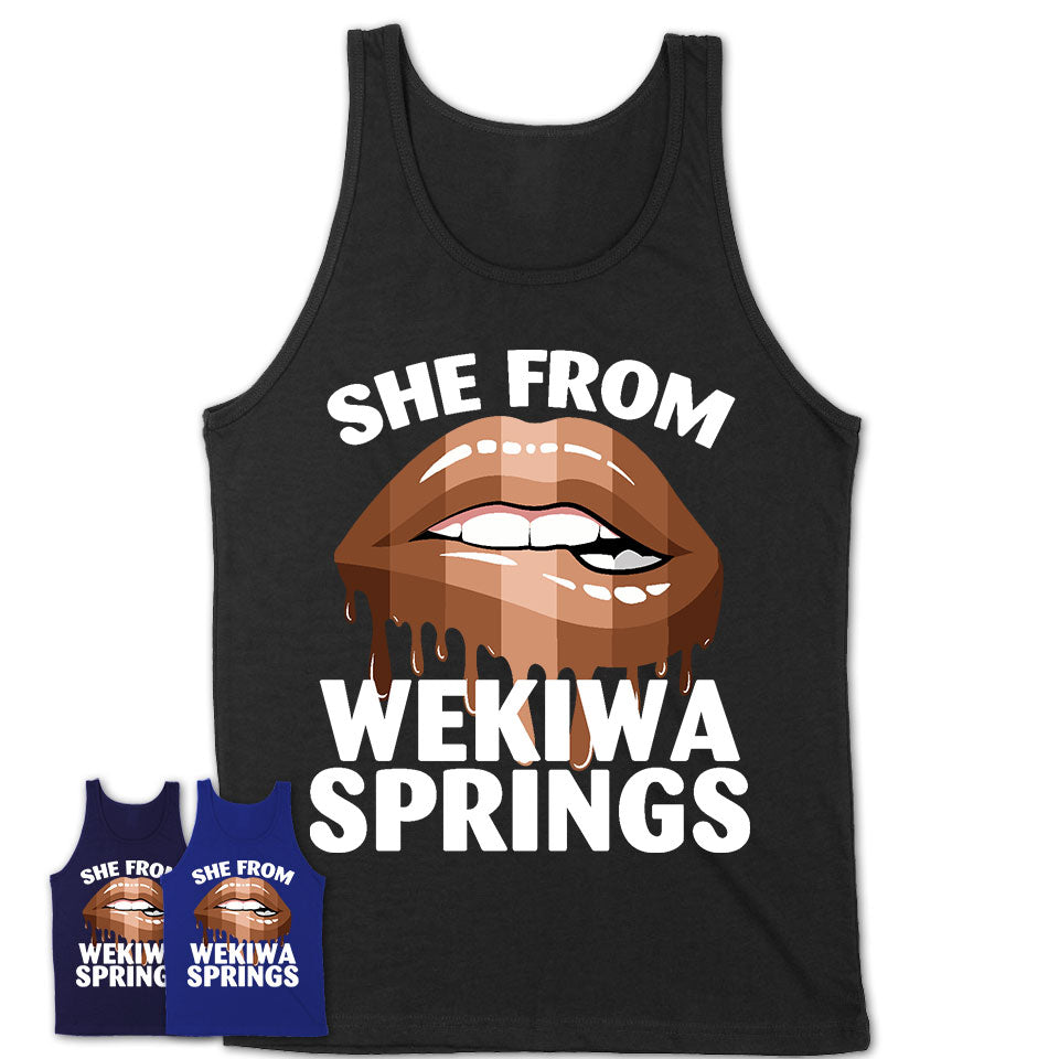 She From Wekiwa Springs Florida T-Shirt Black Lives Matter Sexy Lips Girl Shirt