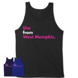 She From West Memphis Shirt Arkansas State Birthday Gift For Her