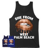 She From West Palm Beach Florida T-Shirt Black Lives Matter Sexy Lips Girl Shirt
