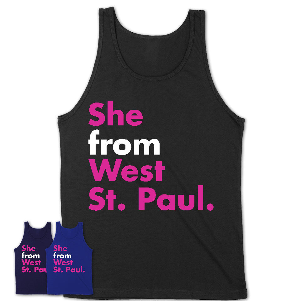 She From West St. Paul Shirt Minnesota State Birthday Gift For Her