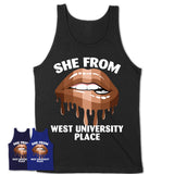 She From West University Place Texas T-Shirt Black Lives Matter Sexy Lips Girl Shirt