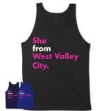 She From West Valley City Shirt Utah State Birthday Gift For Her