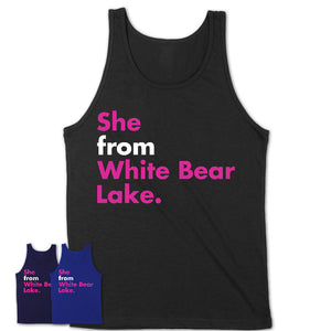 She From White Bear Lake Shirt Minnesota State Birthday Gift For Her