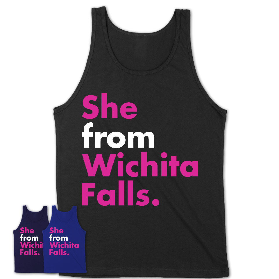 She From Wichita Falls Shirt Texas State Birthday Gift For Her