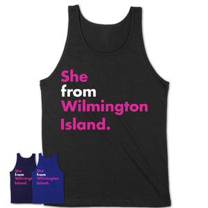 She From Wilmington Island Shirt Georgia State Birthday Gift For Her