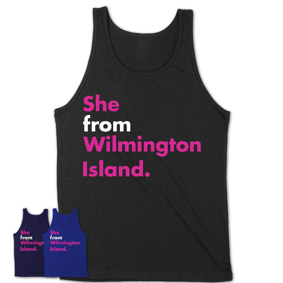 She From Wilmington Island Shirt Georgia State Birthday Gift For Her