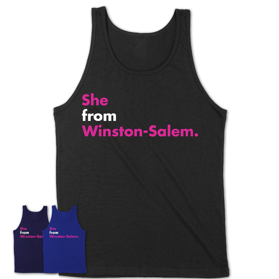 She From Winston-Salem Shirt North Carolina State Birthday Gift For Her