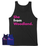 She From Woodland Shirt California State Birthday Gift For Her