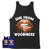 She From Woodmere New York T-Shirt Black Lives Matter Sexy Lips Girl Shirt