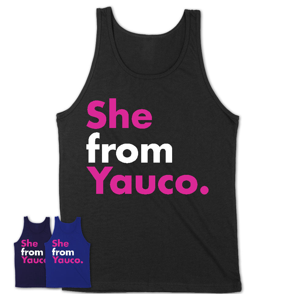 She From Yauco Shirt Puerto Rico State Birthday Gift For Her