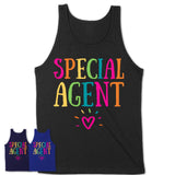 Special Agent Rainbow Lettering Heart Shirt, Employee Appreciation Gifts