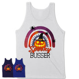Spooky Busser Shirt, Halloween Rainbow Shirt for Women, Funny Pumpkin Shirt for Busser, Halloween Gift