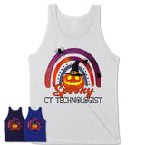 Spooky Ct Technologist Shirt, Halloween Rainbow Shirt for Women, Funny Pumpkin Shirt for Ct Technologist, Halloween Gift