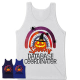 Spooky Database Coordinator Shirt, Halloween Rainbow Shirt for Women, Funny Pumpkin Shirt for Database Coordinator, Halloween Gift