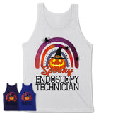 Spooky Endoscopy Technician Shirt, Halloween Rainbow Shirt for Women, Funny Pumpkin Shirt for Endoscopy Technician, Halloween Gift