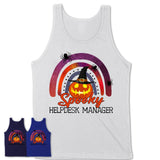 Spooky Helpdesk Manager Shirt, Halloween Rainbow Shirt for Women, Funny Pumpkin Shirt for Helpdesk Manager, Halloween Gift