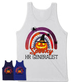 Spooky Hr Generalist Shirt, Halloween Rainbow Shirt for Women, Funny Pumpkin Shirt for Hr Generalist, Halloween Gift