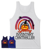 Spooky Inventory Controller Shirt, Halloween Rainbow Shirt for Women, Funny Pumpkin Shirt for Inventory Controller, Halloween Gift