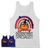 Spooky Inventory Specialist Shirt, Halloween Rainbow Shirt for Women, Funny Pumpkin Shirt for Inventory Specialist, Halloween Gift