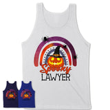 Spooky Lawyer Shirt, Halloween Rainbow Shirt for Women, Funny Pumpkin Shirt for Lawyer, Halloween Gift
