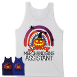 Spooky Merchandising Assistant Shirt, Halloween Rainbow Shirt for Women, Funny Pumpkin Shirt for Merchandising Assistant, Halloween Gift