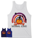 Spooky National Guard Shirt, Halloween Rainbow Shirt for Women, Funny Pumpkin Shirt for National Guard, Halloween Gift