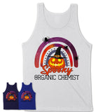 Spooky Organic Chemist Shirt, Halloween Rainbow Shirt for Women, Funny Pumpkin Shirt for Organic Chemist, Halloween Gift